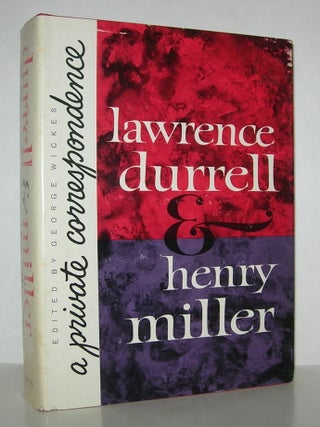 Item #11803 DURRELL & MILLER A Private Correspondence. Henry Miller, Lawrence Durrell - George...