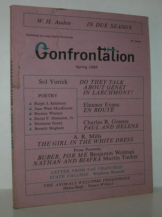 Item #12589 IN DUE SEASON Confrontation, Spring 1969. W. H. Auden
