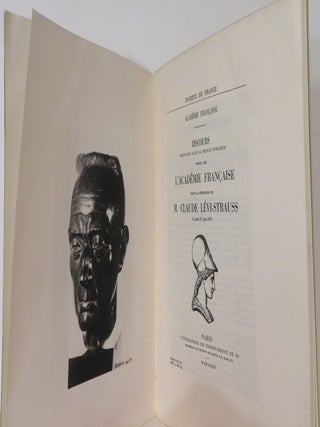 DISCOURS PRONONCES DANS LA SEANCE PUBLIQUE TENUE PAR L'ACADEMIE FRANCAISE POUR LA RECEPTION DE M. CLAUDE LEVI-STRAUSS Le Jeudi 27 Juin 1974