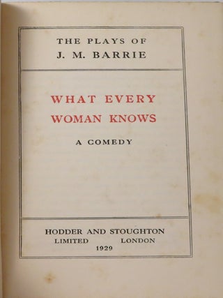 THE WORKS AND PLAYS OF J.M. BARRIE, 8 VOLUMES