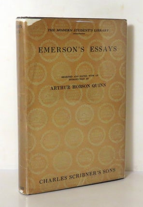 Item #14465 EMERSON'S ESSAYS. Ralph Waldo - Selected and Emerson, Arthur Hobson Quinn