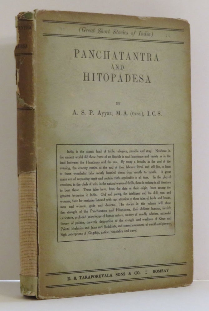 Item #14791 Panchatantra and Hitopadesa Stories. A. S. P. Ayyar.