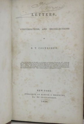Letters, Conversations and Recollections of S.T. Coleridge