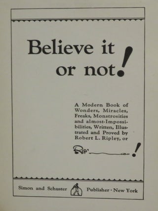 Believe It or Not!