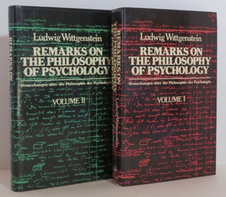 Item #15327 REMARKS ON THE PHILOSOPHY OF PSYCHOLOGY. Ludwig Wittgenstein