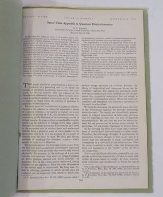 Item #15374 [ Twenty One Original Articles from 'The Physical Review' ]. Richard P. Feynman
