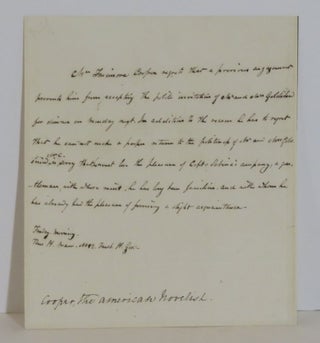 Item #15577 James Fenimore Cooper Autographed Letter Signed. James Fenimore Cooper