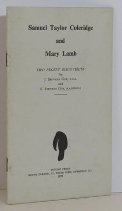 Item #15599 Samuel Taylor Coleridge and Mary Lamb:. J. Stevens Cox, G. Stevens