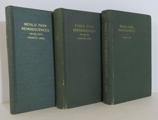 Item #15909 Menlo Park Reminiscences [ Complete Set ]. Francis Jehl