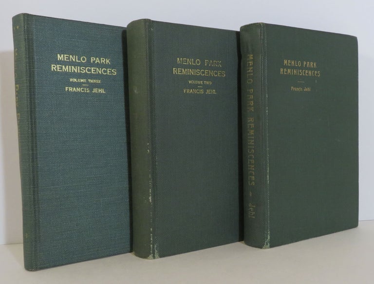 Item #15909 Menlo Park Reminiscences [ Complete Set ]. Francis Jehl.