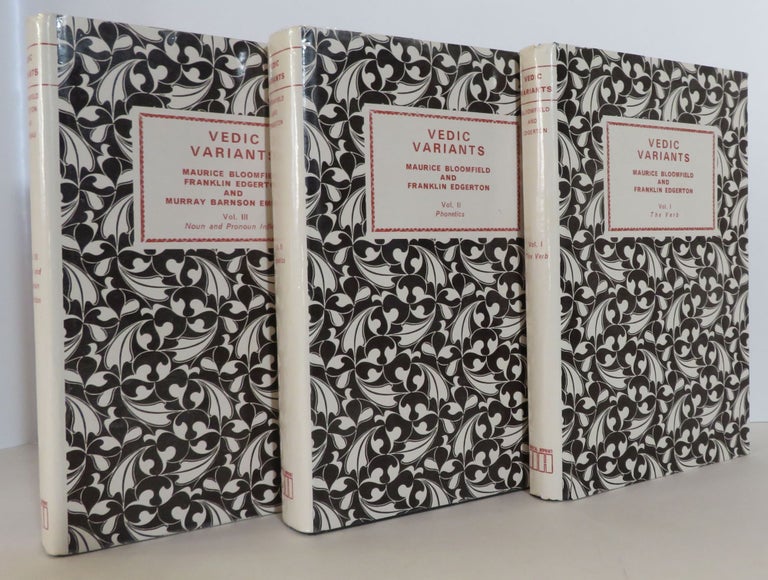 Item #15923 Vedic Variants [ Three Volume Set ]. Maurice Bloomfield, Franklin Edgerton.