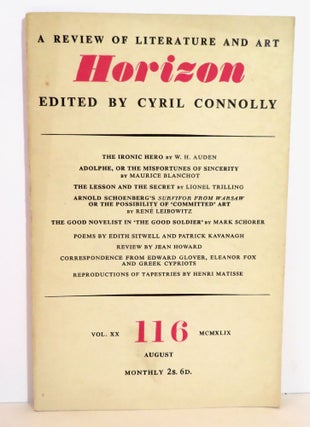 Item #16116 The Ironic Hero. W. H. - Connolly Auden, Cyril, Maurice Blanchot, Lionel Trilling,...