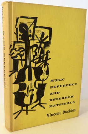 Item #16928 Music Reference and Research Materials : an Annotated Bibliography. Vincent Duckles