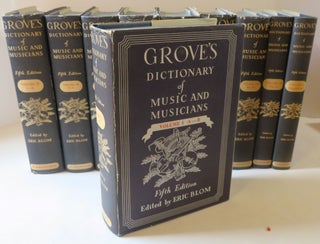 Item #16990 Grove's Dictionary of Music and Musicians [ Complete Set of 10 Volumes ]. Eric Blom