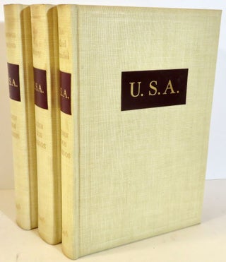 Item #17210 U.S.A. Trilogy [ Complete Three Volume Set ]. John Dos Passos, Reginald Marsh