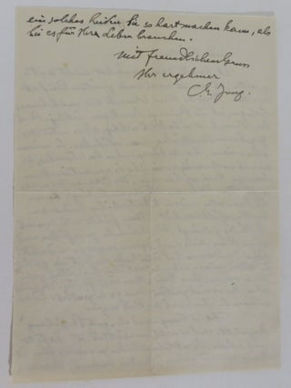 Carl Jung Handwritten Letter, Signed [ ALS ]
