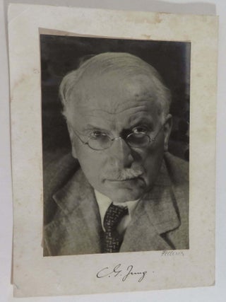 Item #18421 Carl Jung Autographed Photograph. Carl Gustav Jung