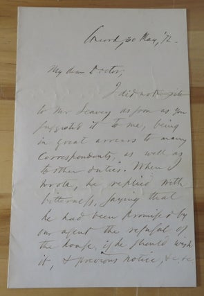 Item #18434 Ralph Waldo Emerson Autographed Letter Signed. Ralph Waldo Emerson