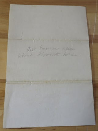 Ralph Waldo Emerson Autographed Letter Signed