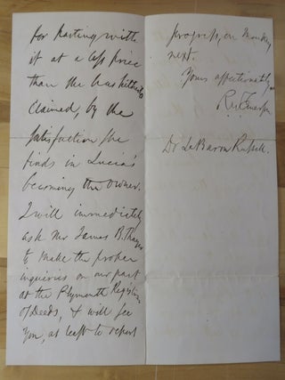 Ralph Waldo Emerson Autographed Letter Signed