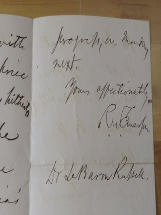 Ralph Waldo Emerson Autographed Letter Signed