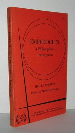 Item #2626 EMPEDOCLES A Philosophical Investigation. Helle Lambridis, Marshall McLuhan - Empedocles