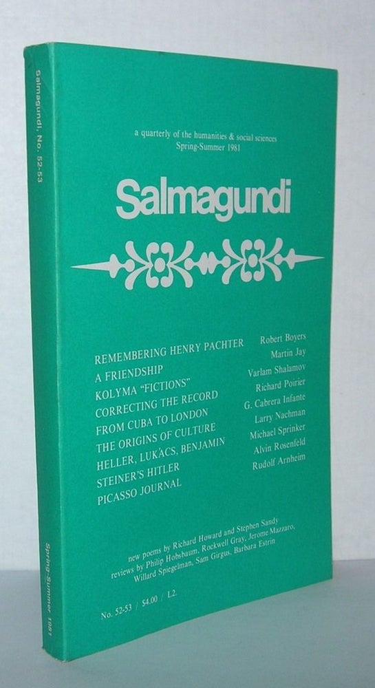Item #4037 SALMAGUNDI, NO. 52-53, SPRING-SUMMER 1981. Rudolf Arnheim, Guillermo Cabrera Infante.
